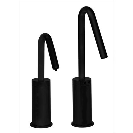 MACFAUCETS Matching Electronic Faucet AND Electronic Soap Dispenser In Matte Black MP1405